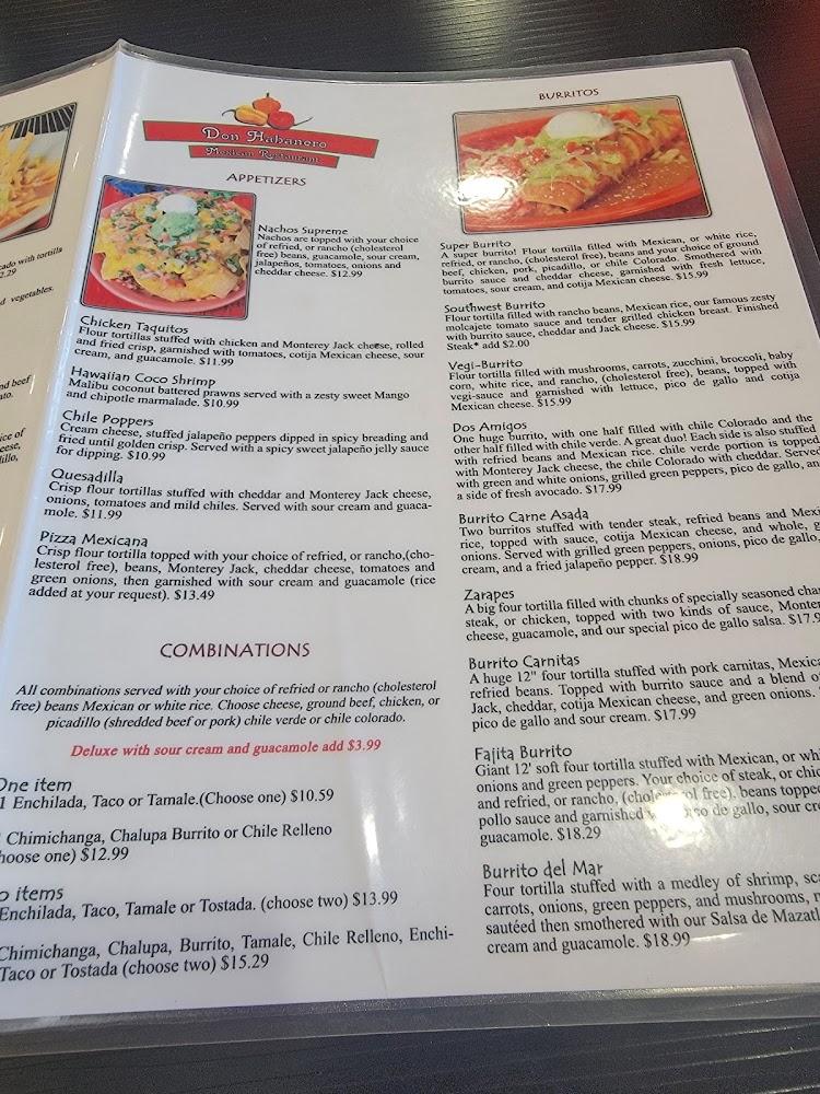 Don Habanero Mexican Restaurant Menu image 3