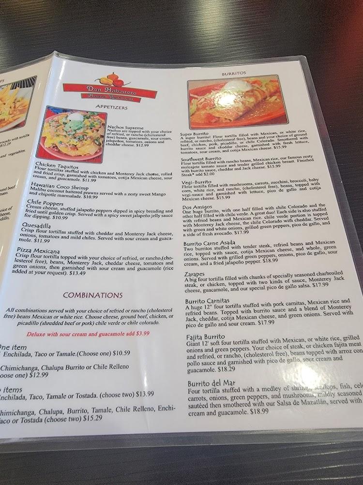 Don Habanero Mexican Restaurant Menu image 4